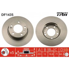 DF1435 TRW Гальмівний диск
