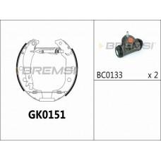 GK0151 BREMSI Комплект гальмівних колодок