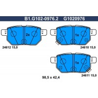 B1.G102-0976.2 GALFER Комплект гальмівних колодок дисковий гальм