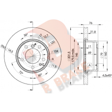 78RBD18040 R BRAKE Гальмівний диск