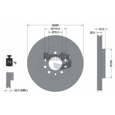 BDS1359 BENDIX Braking Гальмівний диск