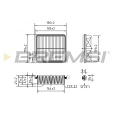 FA1034 BREMSI Повітряний фільтр