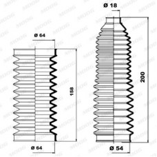 K150140 MOOG Комплект пильника рульове управління