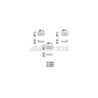 AB0359 BRAXIS Комплект гальмівних колодок дисковий гальм