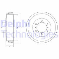 BF631 DELPHI Гальмівний барабан