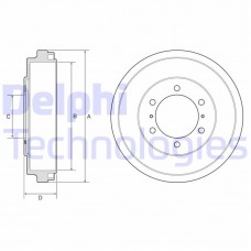 BF631 DELPHI Гальмівний барабан