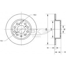 TX 70-29 TOMEX Brakes Гальмівний диск