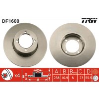 DF1600 TRW Гальмівний диск