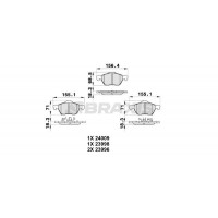 AB0340 BRAXIS КомплеК т гальмівних колодок, дискове гальмо