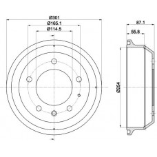 MBD353 MINTEX Гальмівний барабан