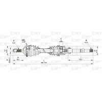 DRS6150.00 OPEN PARTS Привідний вал