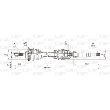 DRS6150.00 OPEN PARTS Привідний вал