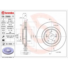 09.D989.11 BREMBO Гальмівний диск