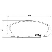 P 56 020 BREMBO Комплект гальмівних колодок дисковий гальм