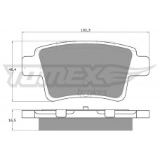 TX 14-82 TOMEX Brakes Комплект гальмівних колодок дисковий гальм