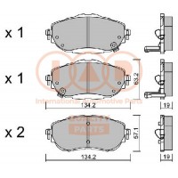 704-17199P IAP QUALITY PARTS Комплект гальмівних колодок дисковий гальм