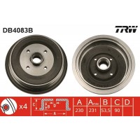 DB4083B TRW Гальмівний барабан