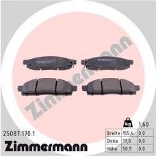25087.170.1 ZIMMERMANN Комплект гальмівних колодок дисковий гальм