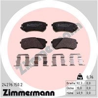 24276.150.2 ZIMMERMANN КомплеК т гальмівних колодок, дискове гальмо