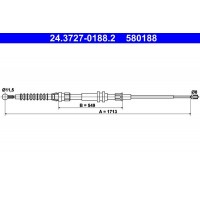 24.3727-0188.2 ATE Тросик, cтояночный тормоз