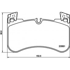 8DB 355 039-881 HELLA Комплект гальмівних колодок дисковий гальм