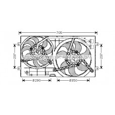 VN7503 AVA QUALITY COOLING Вентилятор охолодження двигуна