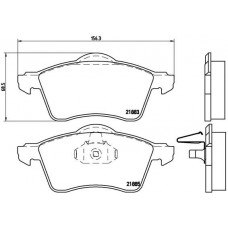 P 85 047 BREMBO Комплект гальмівних колодок дисковий гальм