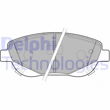LP2207 DELPHI Комплект гальмівних колодок дисковий гальм