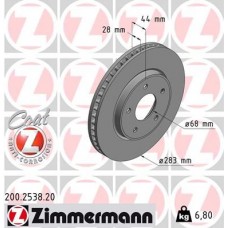 200.2538.20 ZIMMERMANN Гальмівний диск