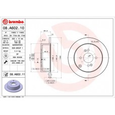 08.A602.10 BREMBO Гальмівний диск
