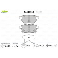 598933 VALEO Комплект гальмівних колодок дисковий гальм