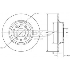 TX 71-37 TOMEX Brakes Гальмівний диск