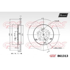 861313 MAXTECH Гальмівний диск
