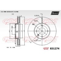 831274 MAXTECH Гальмівний диск