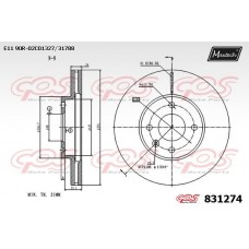 831274 MAXTECH Гальмівний диск