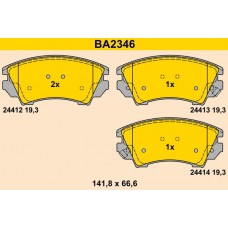 BA2346 BARUM КомплеК т гальмівних колодок, дискове гальмо