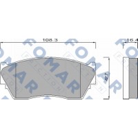 FO 669281 FOMAR Friction КомплеК т гальмівних колодок, дискове гальмо