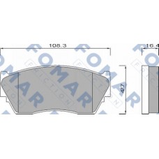 FO 669281 FOMAR Friction КомплеК т гальмівних колодок, дискове гальмо