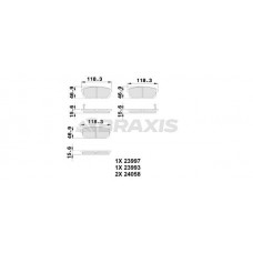 AB0241 BRAXIS КомплеК т гальмівних колодок, дискове гальмо