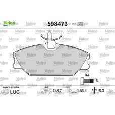 598473 VALEO Комплект гальмівних колодок дисковий гальм
