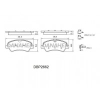 DBP2662 DANAHER Комплект гальмівних колодок дисковий гальм