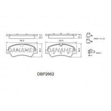 DBP2662 DANAHER Комплект гальмівних колодок дисковий гальм