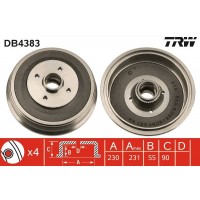 DB4383 TRW Гальмівний барабан