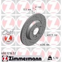 600.3216.52 ZIMMERMANN Гальмівний диск