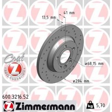 600.3216.52 ZIMMERMANN Гальмівний диск