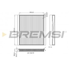 FC0453 BREMSI Фільтр повітря у внутрішньому просторі
