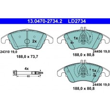 13.0470-2734.2 ATE Комплект гальмівних колодок дисковий гальм
