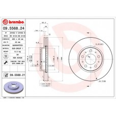 09.5568.21 BREMBO Гальмівний диск