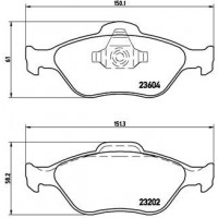 P 24 055 BREMBO КомплеК т гальмівних колодок, дискове гальмо