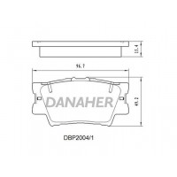 DBP2004/1 DANAHER Комплект гальмівних колодок дисковий гальм